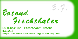 botond fischthaler business card